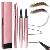 2024 New Eyebrow Microblading Pen, 3D Microblading Eyebrow Tattoo Pencil 4 Fork Tip, Waterproof Eyebrow Pencil, Natural Long-Lasting Fine Stroke Magic Eyebrow Pencil (2PC)